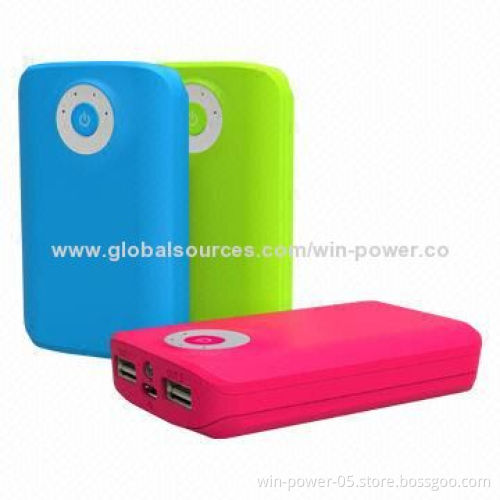 Mini Power Banks/Chargers for iPod, Various Colors, Cycle Lifespan of More than 500 Times